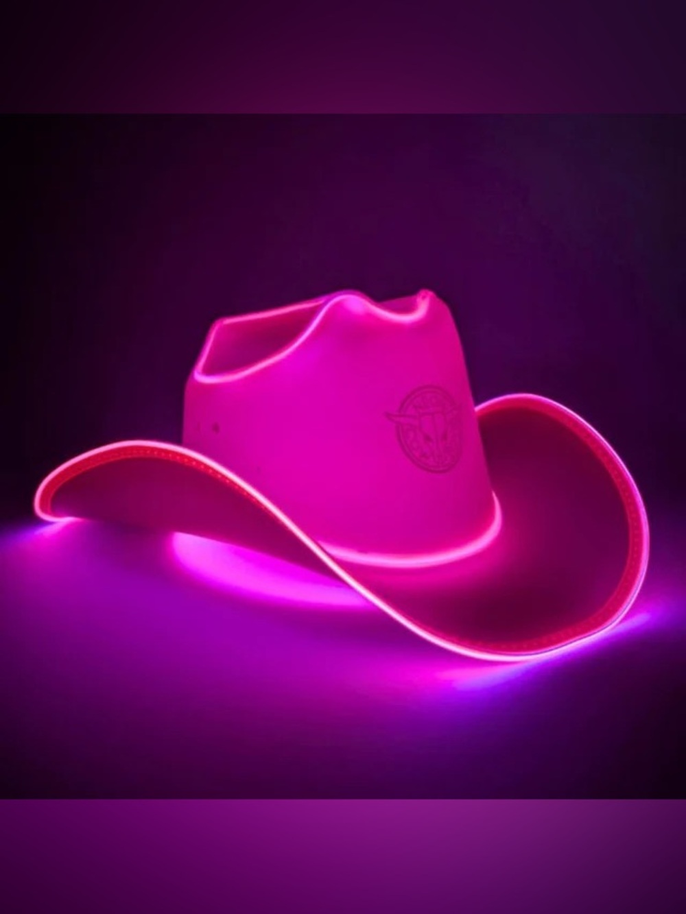Neon Cowboys Light-Up Pink LED Cowboy Hat